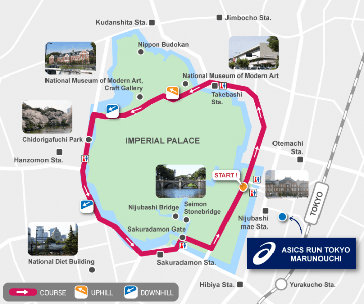 아식스 런 도쿄 방문기 & 황거 5km 러닝